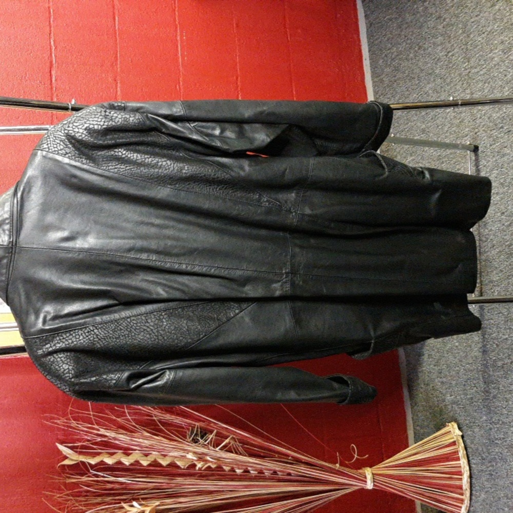 Genuine Black Leather Jacket - Picture 2 of 10